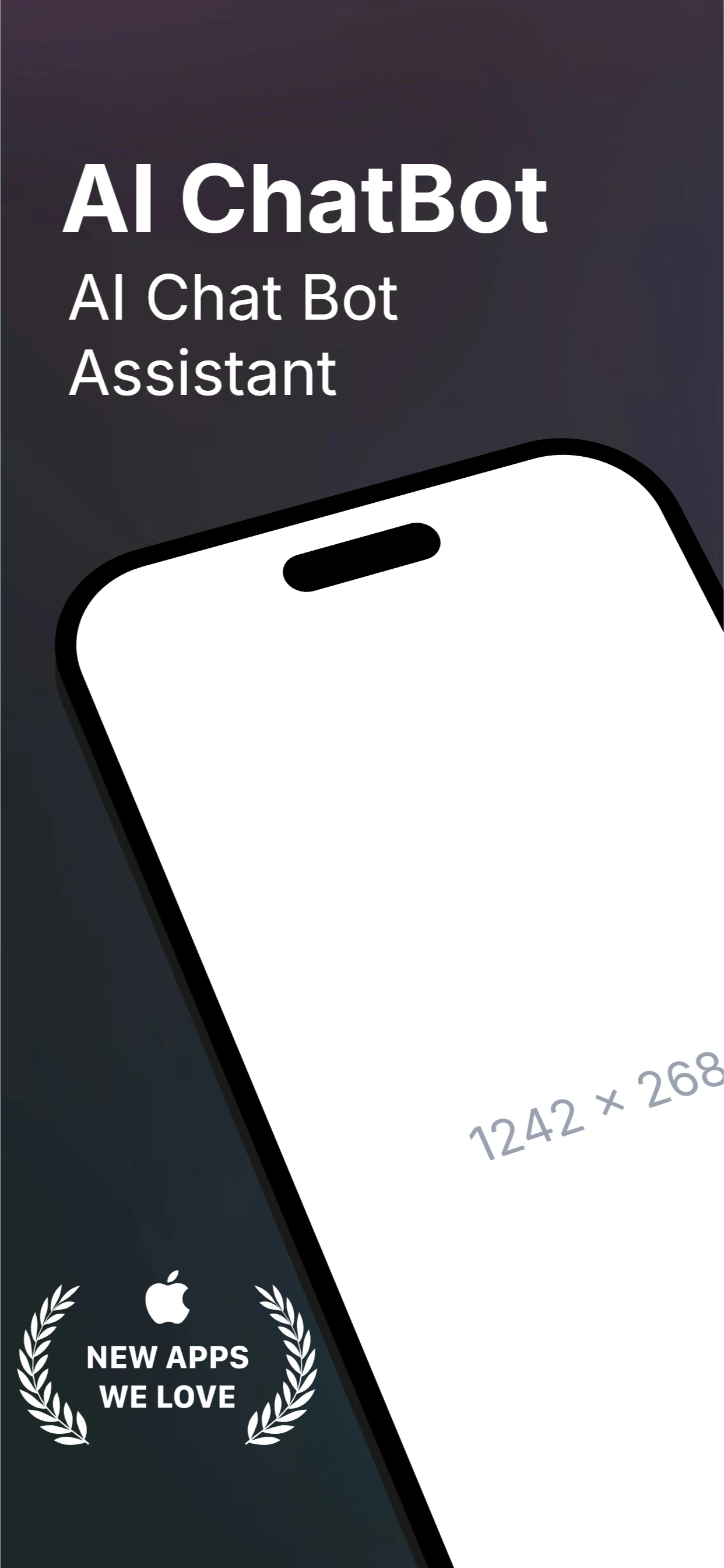 AI app screenshot template — slide 1