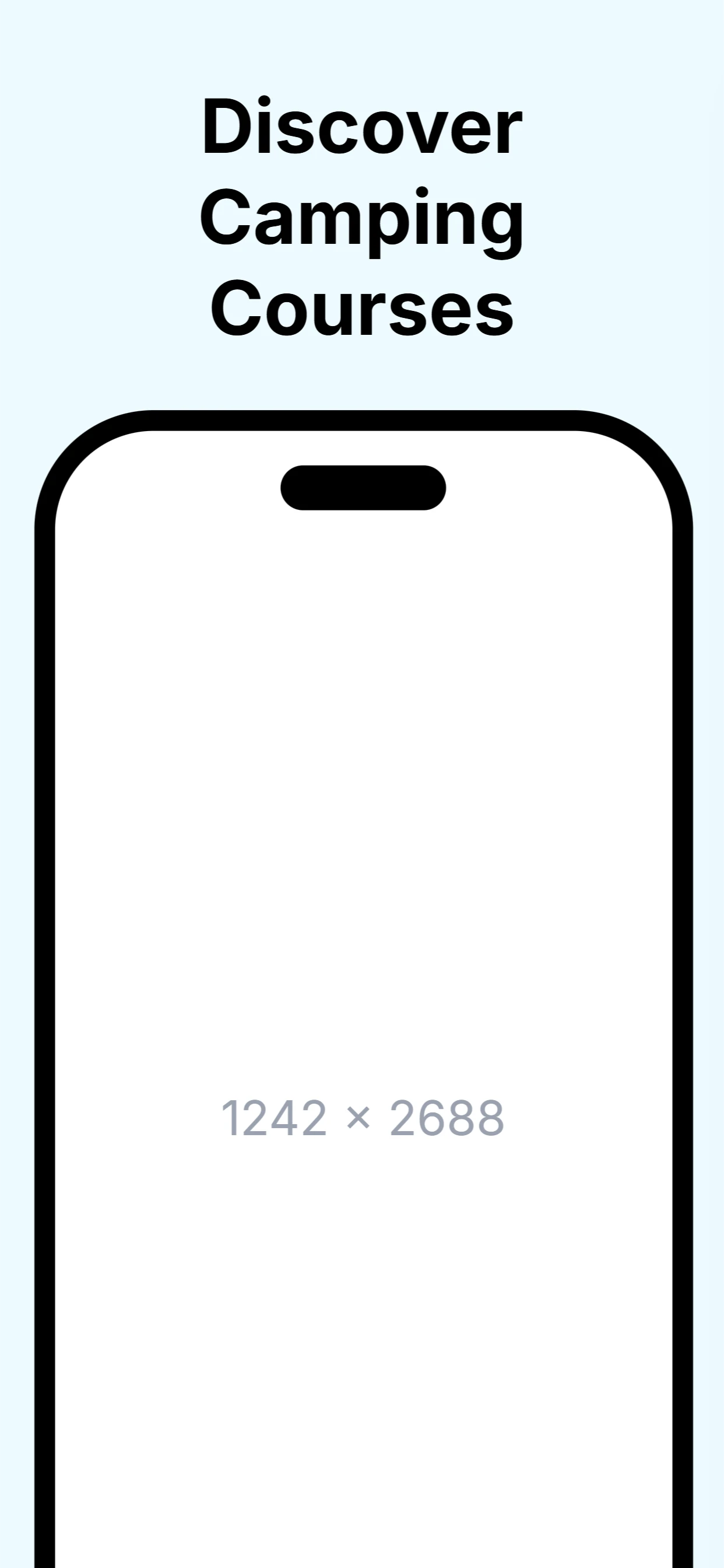 Clear app screenshot template — slide 1