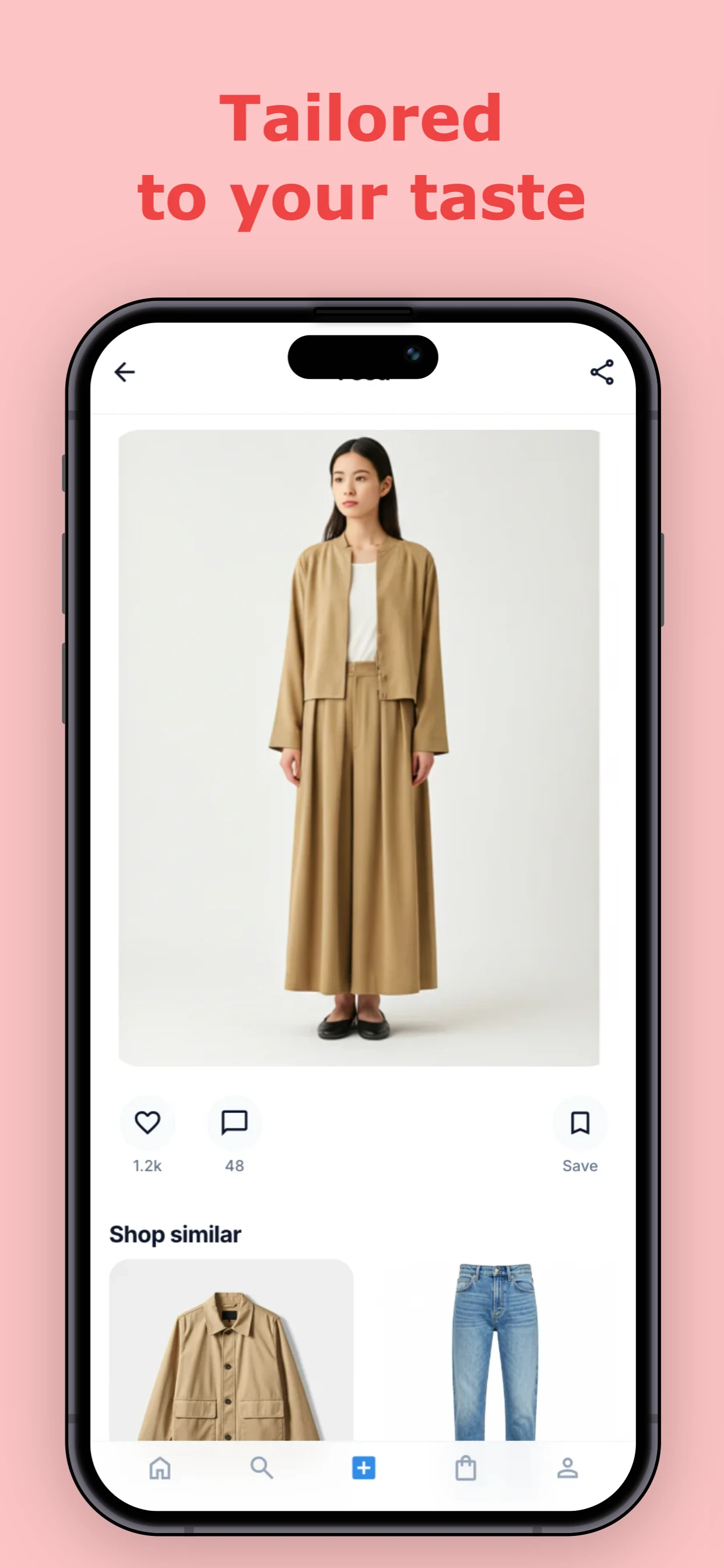 Fashion Template app screenshot template — slide 4