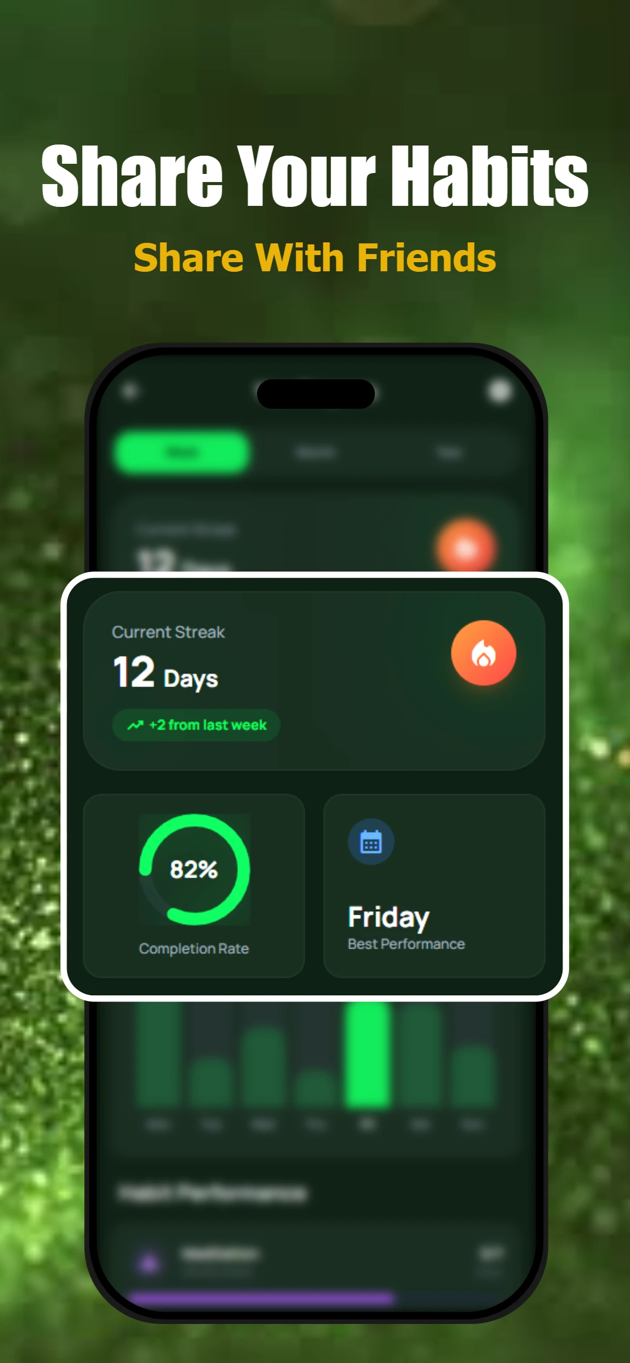 Green app screenshot template — slide 4