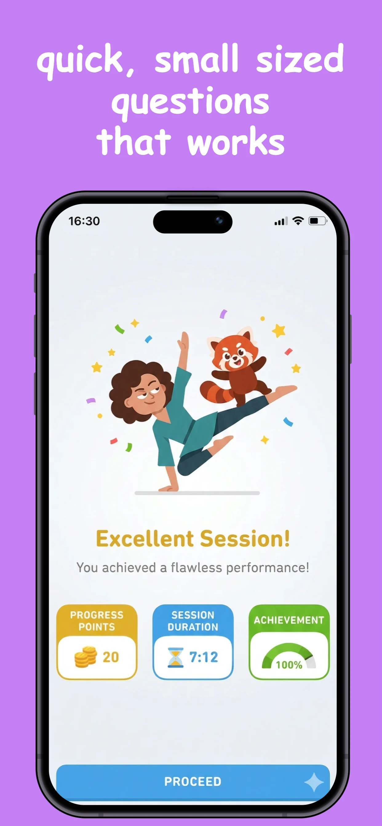 Gamified Learning App app screenshot template — slide 4