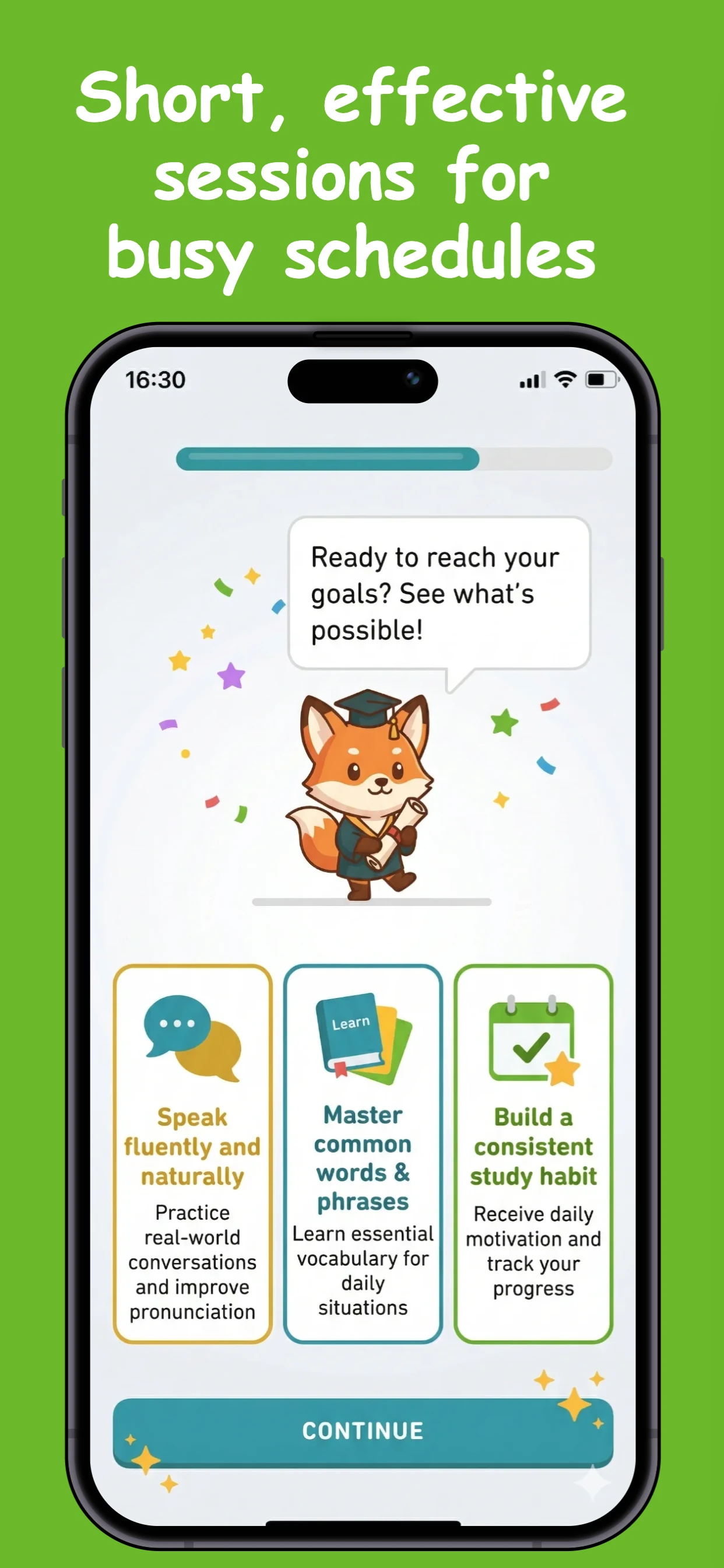 Gamified Learning App app screenshot template — slide 5