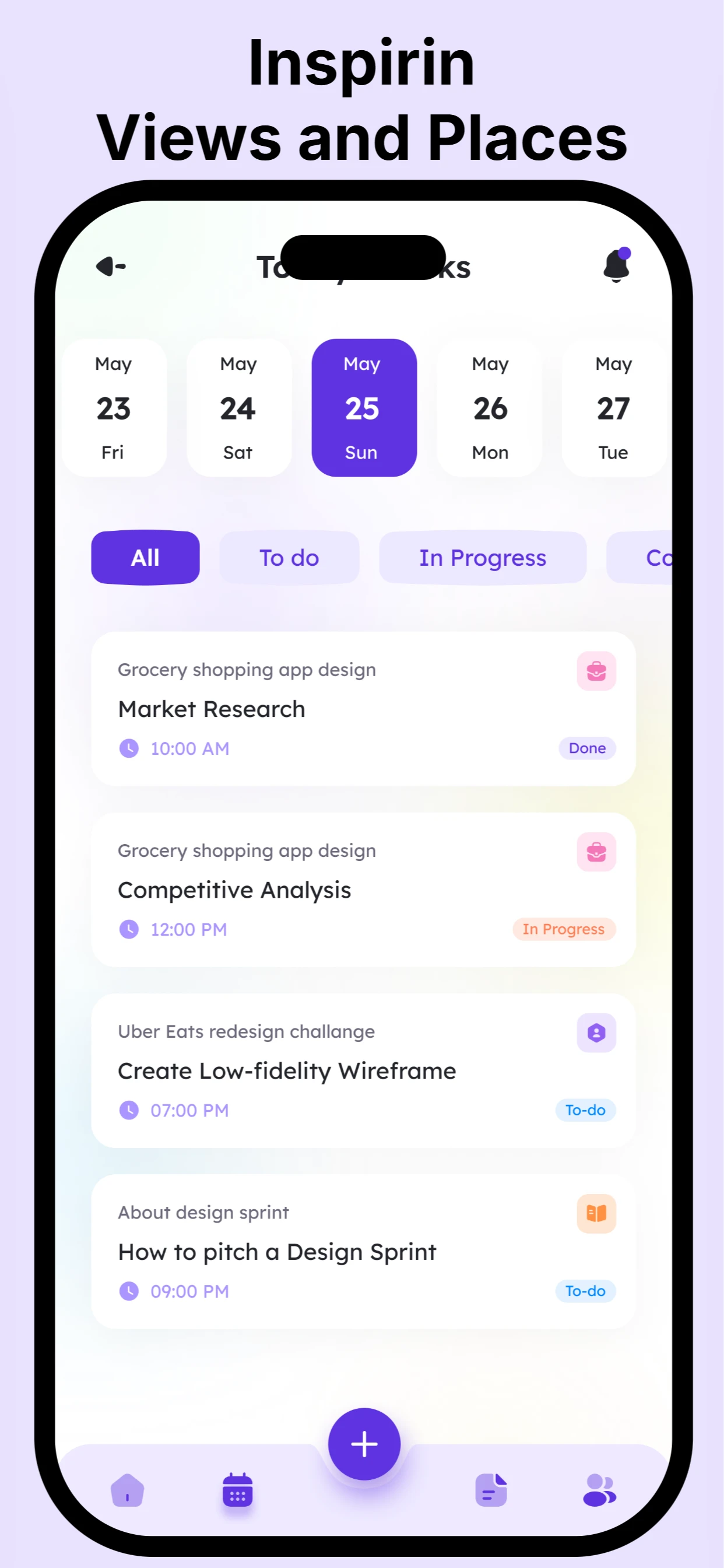 Lavender app screenshot template — slide 3