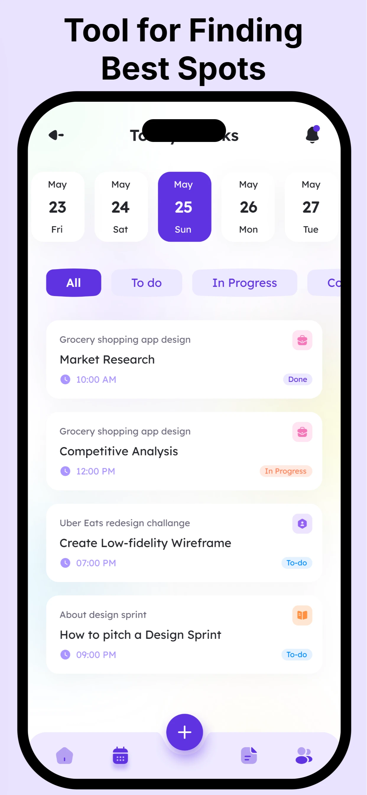 Lavender app screenshot template — slide 5