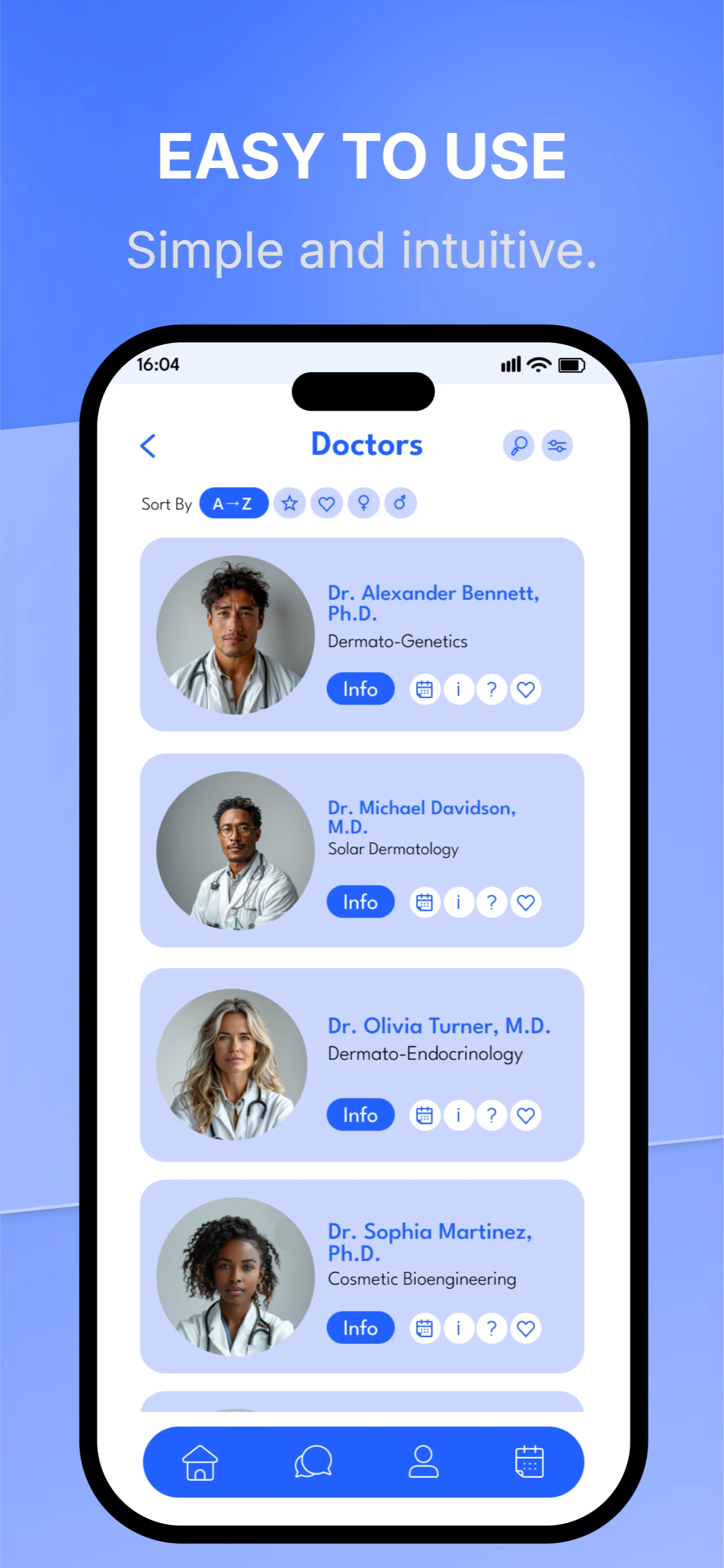 Blue Modern app screenshot template — slide 3