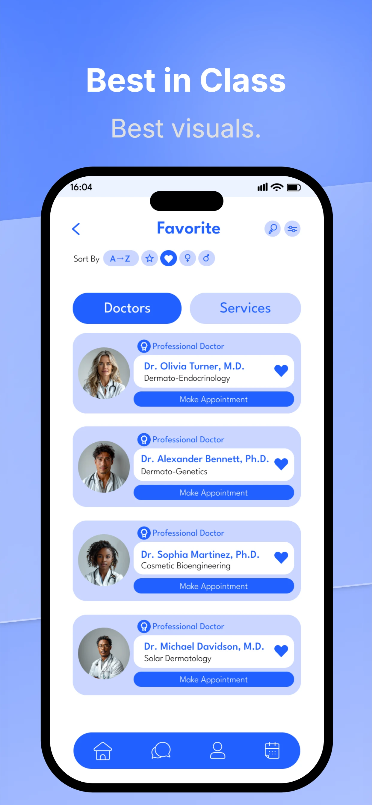 Blue Modern app screenshot template — slide 4