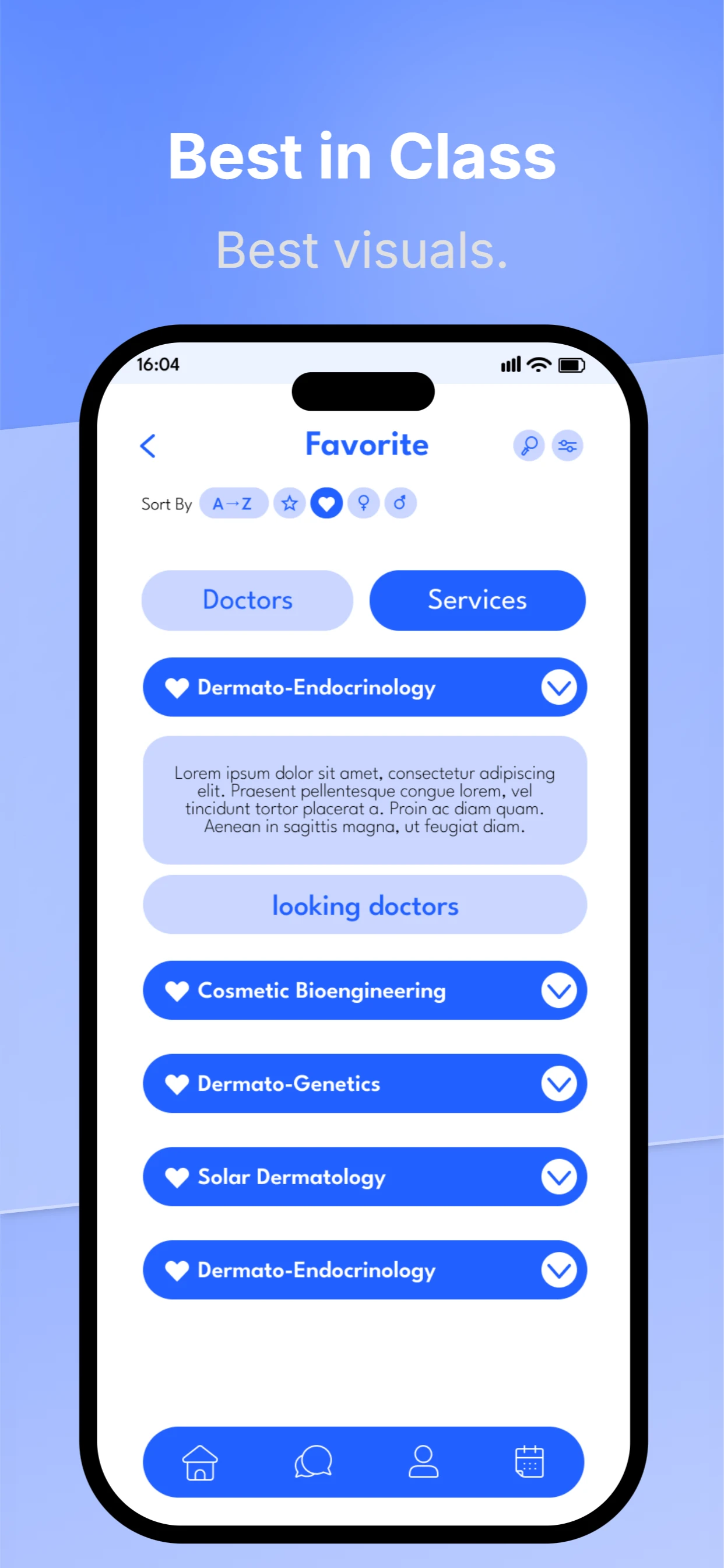 Blue Modern app screenshot template — slide 5