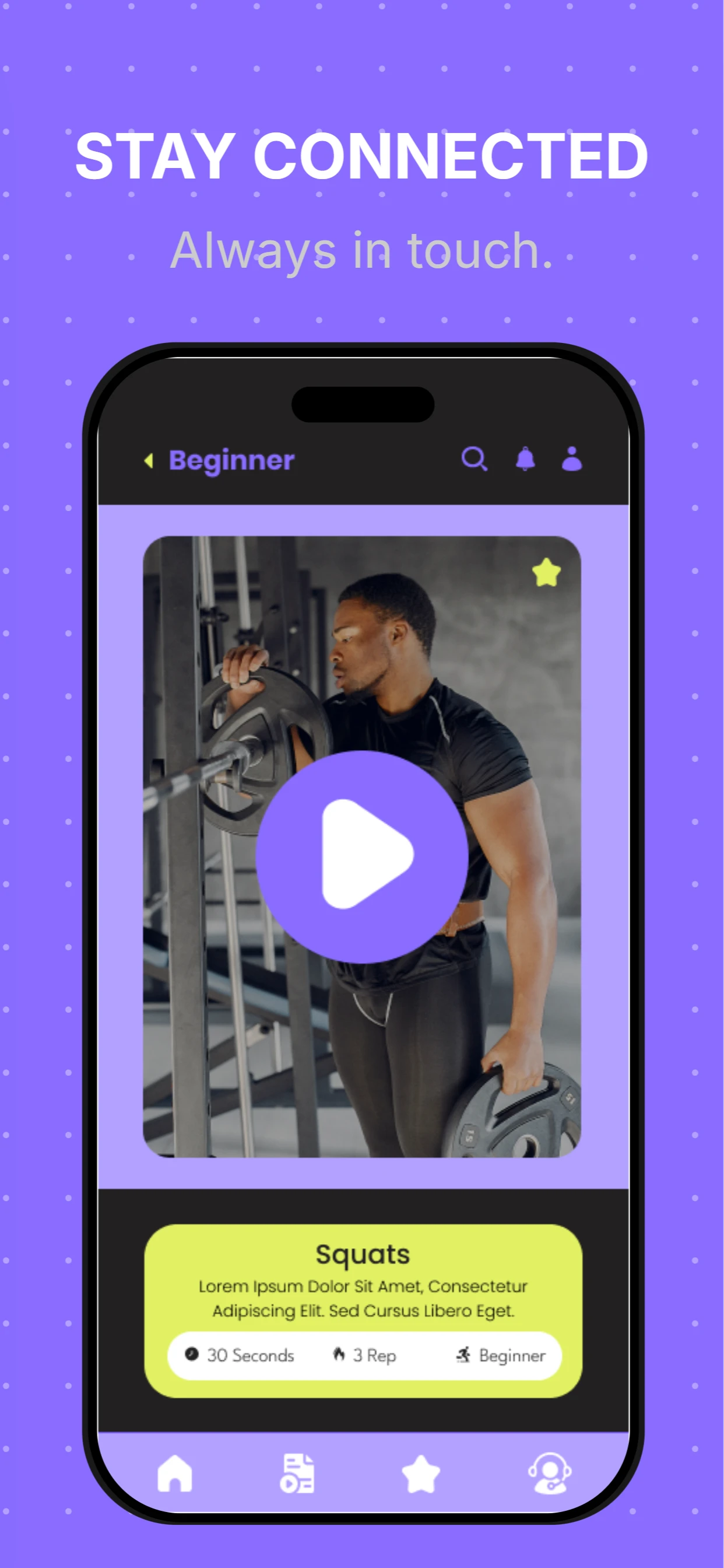 Purple Dots app screenshot template — slide 5