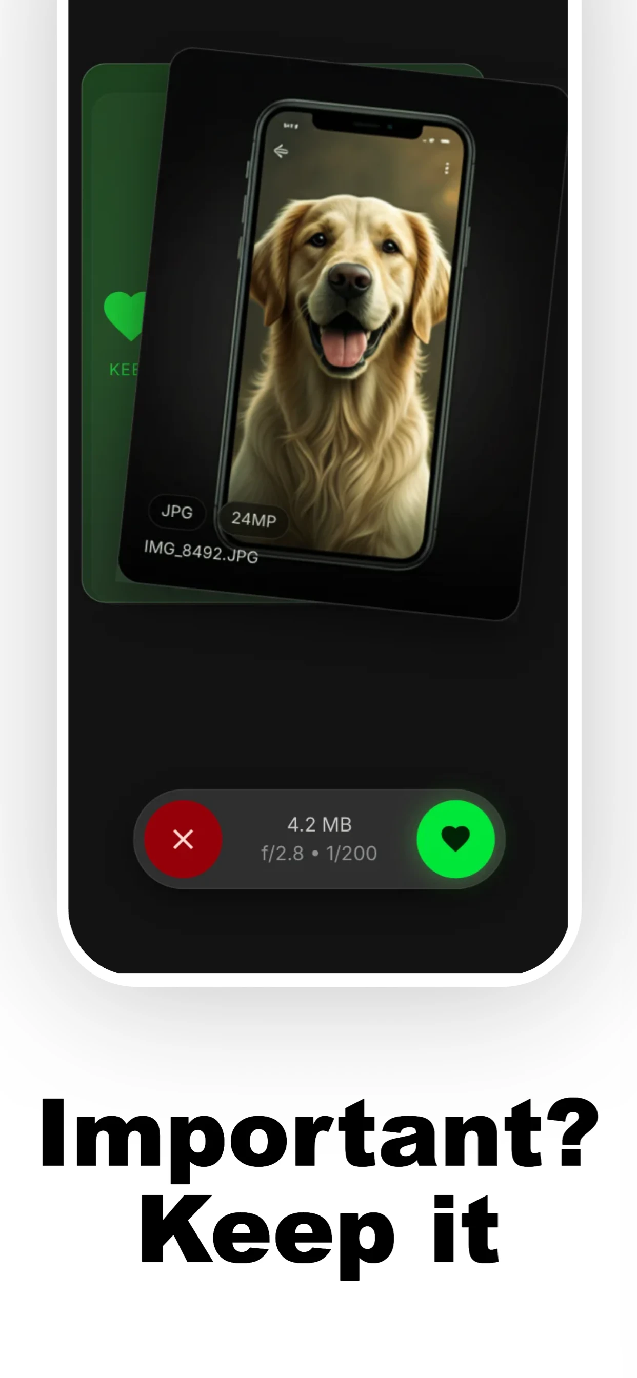 Space Saver App app screenshot template — slide 3