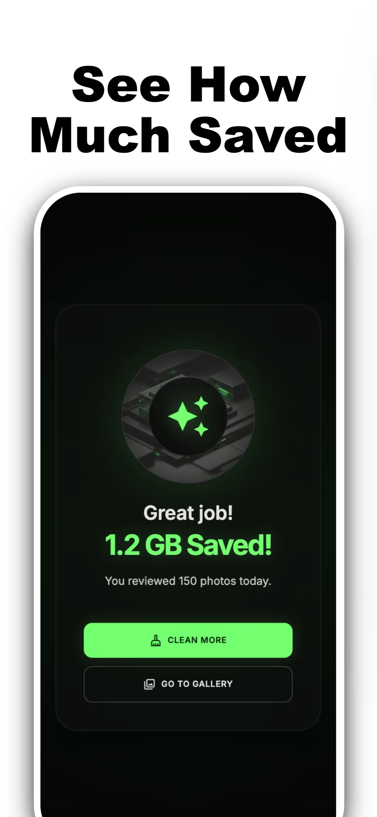 Space Saver App app screenshot template — slide 4
