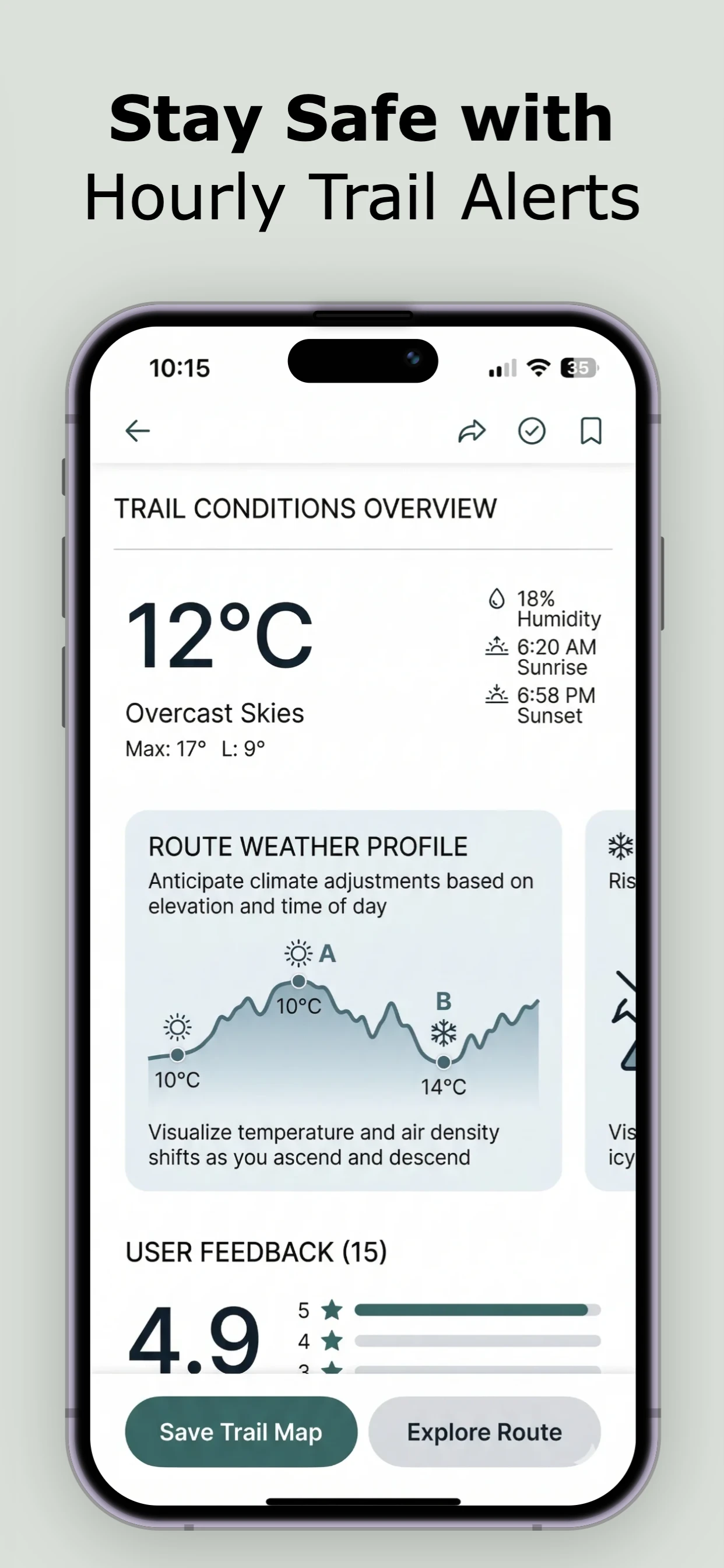Trail Explorer Template app screenshot template — slide 5